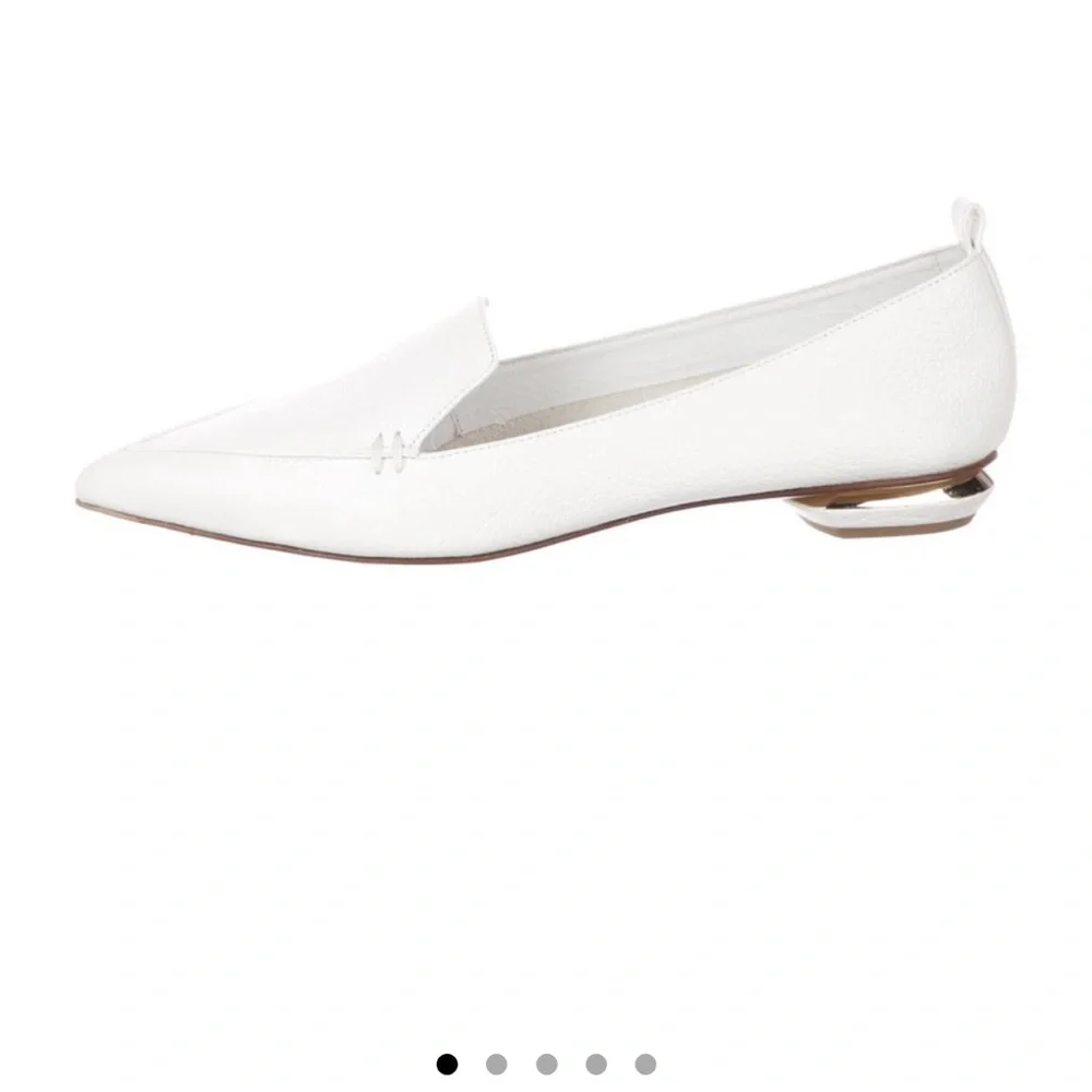 PRISTINE CONDITION BNIB Nicholas Kirkwood Beya White Loafers Leather Flats 41 11 - Picture 6 of 6